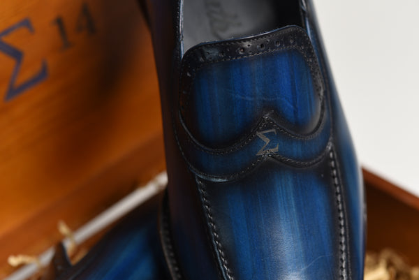 Sigma Loafer Blue Leather Patina