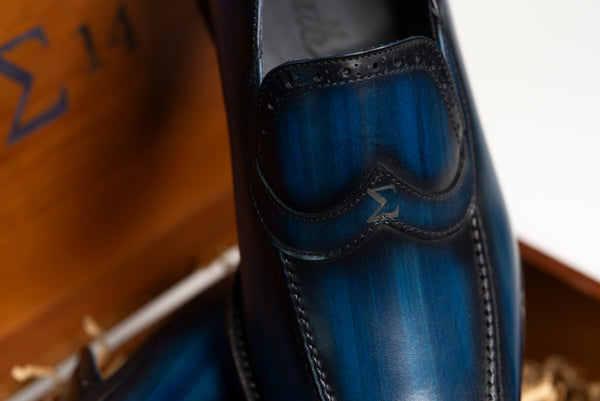 Sigma Loafer Blue Leather Patina